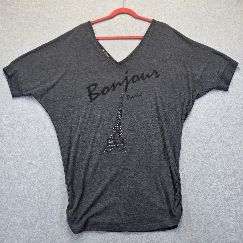 Delirious Gray Dolman Sleeve Graphic Tee